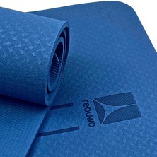 Rebuwo Çift Çizgi Tasarımlı 8mm Tpe Yoga Pilates Mat