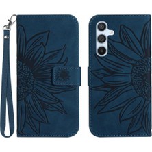 SZY Market Samsung Galaxy A24 4g Kabartmalı Ayçiçeği Lüks Pu Deri Flip Case (Yurt Dışından)