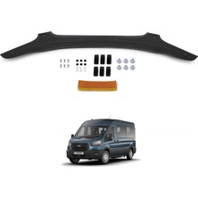 Esa Ford Transit Ön Kaput Koruyucu Rüzgarlığı Abs Plastik Piano Black 2019- Yıllarına Uyumlu