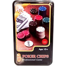 Adm Store Profesyonel Poker Seti 80 Çipli Oyun Fişli Texas Holdem Chip Rulet Masa Oyun Seti