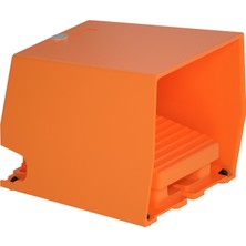 Schneider Electric XPER310 Ayak Pedalı- IP66 - Kapaklı - Metalik - Turuncu - 1 Nk + 1 Na