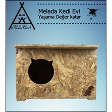 Goxawee Kedi Kulubesi Dış Ortam Uygun Ahşap Kedi Evi Osb 50X45X34 cm