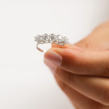 ÇGK KUYUMCULUK Sevgililer Günü Beştaş Altın Yüzük CGKYZK0193