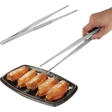 Luoditong Shop 16CM Tarzı cm Dişli Cımbız Paslanmaz Çelik Uzun Gıda Maşası Barbekü Barbekü Aracı Klip Aksesuarları Mutfak Aletleri (Yurt Dışından)