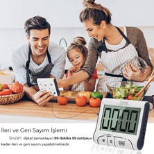 Sevgift Mıknatıslı Alarmlı Dijital Geniş Ekranlı Kronometre-Zamanlayıcı-Timer