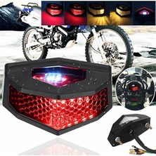 Sunlink 12V Evrensel Motosiklet LED Arka Çamurluk Fren Stop Kuyruk Işık Motor Bisiklet Dönüş Sinyal Lamba Retro Motokros Plaka Işık (Yurt Dışından)