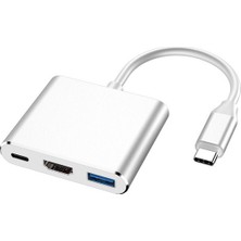 Shuangyou 3'ü 1 Arada USB C Hub, 4K USB 3.0 Tip-C'den HDMI Uyumlu Hub Adaptörüne MacBook Pro Huawei Için Çok Bağlantı Noktalı Pd Şarj Istasyonu (Yurt Dışından)