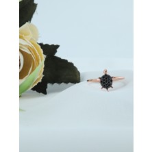 Neva Jewelry Siyah Taşlı Kaplumbağa Yüzük