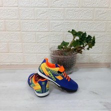 M.P. Mpone 1368 Mavi -Turuncu Erkek Çocuk Halısaha Futbol Ayakkabı