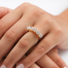 ÇGK KUYUMCULUK Sevgililer Günü Beştaş Altın Yüzük CGKYZK0195