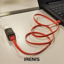 IRENIS 1 Metre Cat6 Kablo Uzatma Seti, Yassı Ethernet Kablo ve Ekleyici