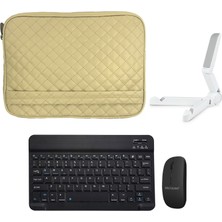 Microcase Tcl Nxtpaper 11 11 Inch Tablet Kapitone Tablet Çanta + Bluetooth Klavye + Mouse + Tablet Standı - AL8123