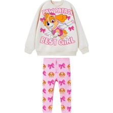 Orca Kids Fashion 2-8 Yaş Aralığı Paw Patrol Best Girl Sweatshirt ve Fitilli Taytlı Takım