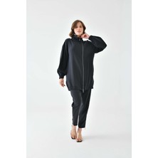 FTZ Women Kadın Modal Pantolonlu Takım  Siyah 30716