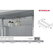 Starax Kadeh Askısı 2 Bölmeli S-4016 Antrasit