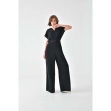 FTZ Women Kadın Kemerli Tulum  Siyah 30724