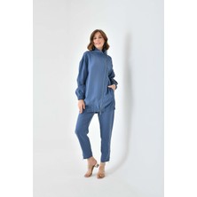 Ftz Women Kadın Modal Pantolonlu Takım Indigo 30716