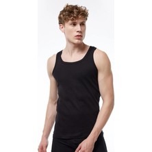 Hmd 401X3 Erkek 3'lü Modal Kalın Askılı Atlet-Siyah