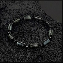 Seven Art Jewelry Doğal Taş Bileklik, Kartal Gözü ve Hematit Bileklik, Hediye Bileklik, Erkek Bileklik