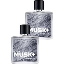 Avon Musk+ Mineralis Erkek Parfüm Edt 75 Ml. Ikili Set