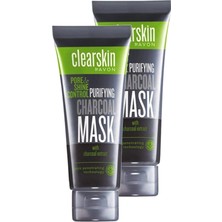 Avon Clearskin Pore Shine Kömür Maske 75 Ml. Ikili Set