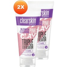 Avon Clearskin Leke Karşıtı 3'ü 1 Arada Pembe Kil Scrub İkili Set 75 ml