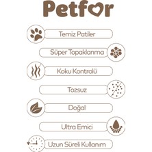 Petfor 20 Lt Aktif Karbonlu  Yeni Nesil Organik Kedi Kumu