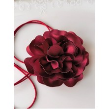 Karan Tuhafiye Kolye/kumaş Çiçek Kolye (Bk 1)