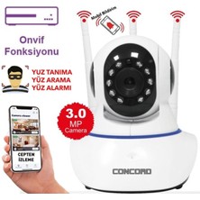 Concord C-630 3.0mp 360 Wi-Fi Ip Kamera Türkçe Uygulamalı Bebek Kamerası Android Ios