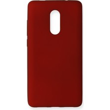 Newface Xiaomi Redmi Note 4x Kılıf Premium Rubber Silikon - Bordo 301101