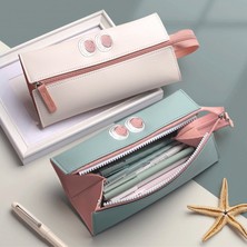 GongtuShop Inci Beyazı Stili Kalem Kutusu Deri Kalem Kutuları Okula Sevimli Malzeme Escolar Popüler Kore Kırtasiye Hig Kawaii Kalem Çantası Malzemeleri (Yurt Dışından)