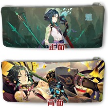 GongtuShop No.6 Tarzı Ge Impact Kalem Kutuları Anime Kawaii Kalem Çantaları Kırtasiye Sevimli Qiqi Öğrenci Okul Ofisi Kırtasiye Kutusu Kalem Kutuları Xiao (Yurt Dışından)