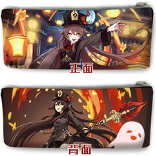 GongtuShop No.6 Tarzı Ge Impact Kalem Kutuları Anime Kawaii Kalem Çantaları Kırtasiye Sevimli Qiqi Öğrenci Okul Ofisi Kırtasiye Kutusu Kalem Kutuları Xiao (Yurt Dışından)
