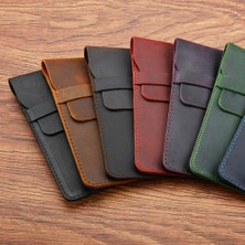 GongtuShop Kahverengi L Tarzı El Yapımı Hakiki Deri Kalem Çantası, Dana Dolma Kalem Kutusu Tutucu, Seyahat Journa Için Vintage Retro Tarzı Aksesuarlar (Yurt Dışından)