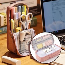 GongtuShop Pembe Tarzı Angoo Normcore Kalem Çantası Kalem Kutusu Iki Katmanlı Katlanabilir Standı Kumaş Telefon Tutucu Kırtasiye Ofis Okul A6171 Için Saklama Kılıfı (Yurt Dışından)
