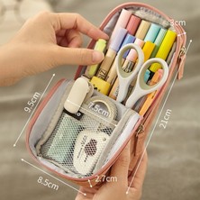 GongtuShop Pembe Tarzı Angoo Normcore Kalem Çantası Kalem Kutusu Iki Katmanlı Katlanabilir Standı Kumaş Telefon Tutucu Kırtasiye Ofis Okul A6171 Için Saklama Kılıfı (Yurt Dışından)