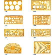GongtuShop NO.4354 Tarzı Plastik Çizim Şablonu Cetvel Seti Oluşturma Geometrik Çizim Cetvel Çizim Çizimleri Mimari (Yurt Dışından)