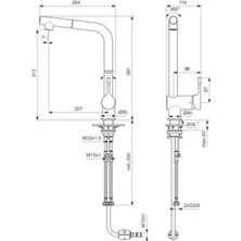 Ideal Standard 

BC176AA  Ceralook Kuğu Spiralli Eviye Bataryası 1f