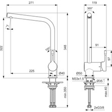 Ideal Standard 

BC174XG Ceralook Kuğu Eviye Bataryası Mat Siyah