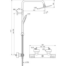 Ideal Standard 

A7240AA Ceratherm T100 Termostatik Duş Sistemi