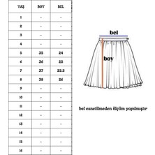 Bgckids Viskon Kız Çocuk 5-8 Yaş Şort Etek