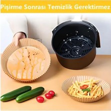 Coofbe 50 Adet Yanmaz Yapışmaz Airfryer Pişirme Kağıdı 20 cm