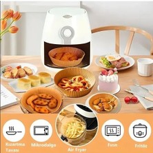 Coofbe 50 Adet Yanmaz Yapışmaz Airfryer Pişirme Kağıdı 20 cm