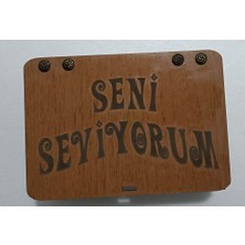 Çerçici Seni Seviyorum Ahşap Hediye Kutusu Sevgiliye Hediye