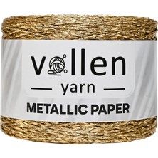 Vollen Yarn Premium Metalik Kagıt Ip,parlak Çanta İPI,250 Gr,polyester Ip,metalik Bükümlü Ip,supla