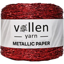 Vollen Yarn Premium Metalik Kagıt Ip,parlak Çanta İPI,250 Gr,polyester Ip,metalik Bükümlü Ip,supla