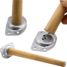 Erka Dizayn 4 Adet Metal Sehpa Ve Ahşap Ayak Bağlantı Aparatı Açılı Ayak Aparatı Zigon Sehpa Masa Koltuk