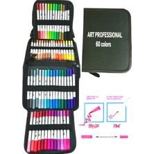 Art Proffesional Çift Taraflı Marker Set Brushpen  ve 0.4 mm Teknik Uç