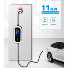 Ev Charger - Taşınabilir 11 Kw Elektrikli Araç Şarj Cihazı - Ev Tipi Dönüştürücü ile Birlikte