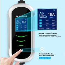 Ev Charger - Taşınabilir 11 Kw Elektrikli Araç Şarj Cihazı - Ev Tipi Dönüştürücü ile Birlikte